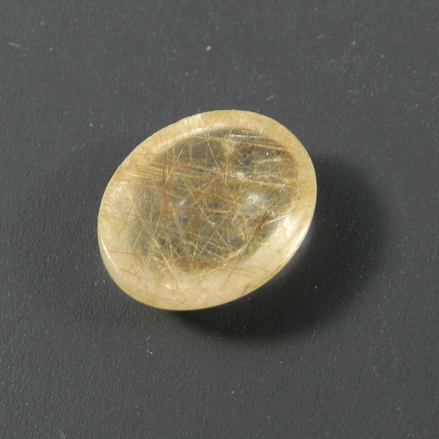 Natural Golden Rutile Quartz 16x12mm Oval Cabochon 895 Cts