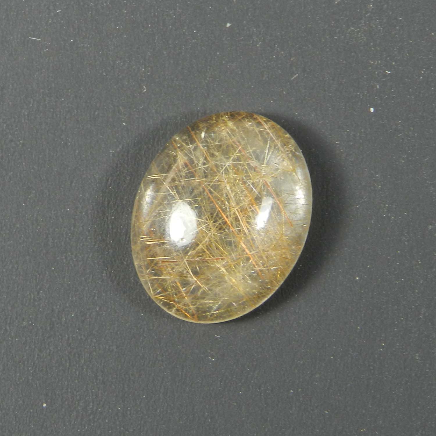 Natural Golden Rutile Quartz 16x12mm Oval Cabochon 895 Cts