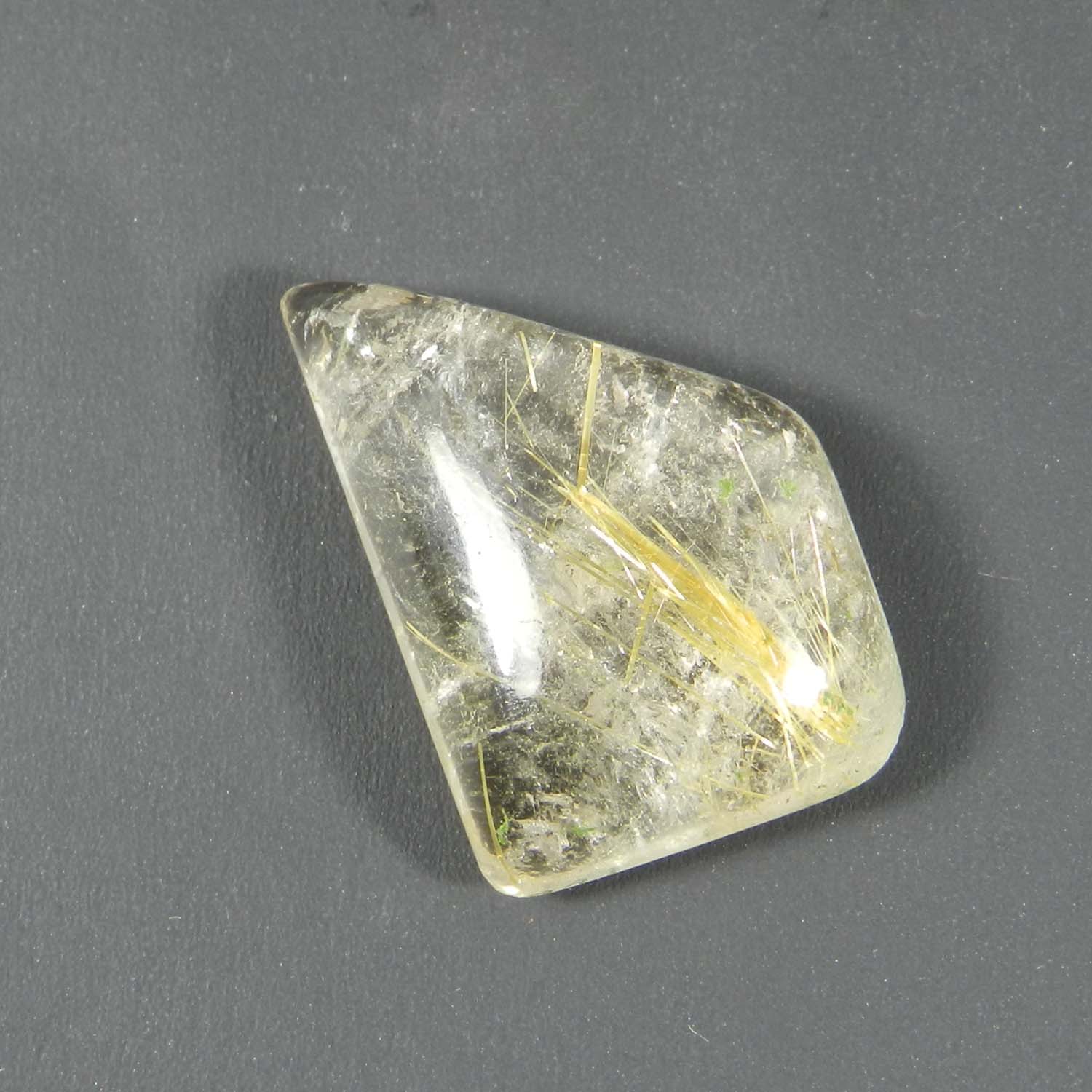 Natural Golden Rutile Quartz 24x18mm Fancy Cabochon 1635 Cts