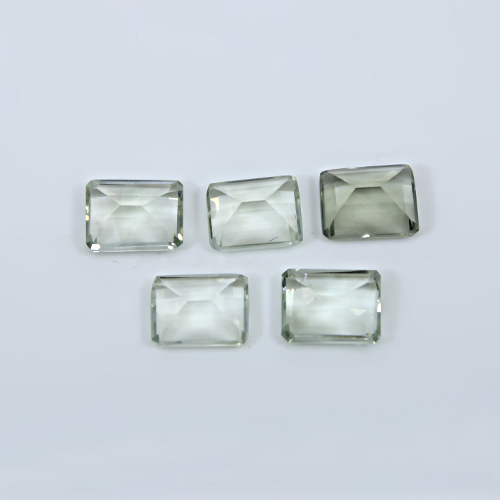 Natural Green Amethyst 1055 Cts Rectangle Cut 9x7mm 5 Pcs Wholesale Lot
