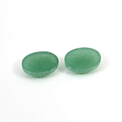 Natural Green Aventurine 14x10mm Oval Cabochon 1285 Cts 1 Pair Loose Gemstone