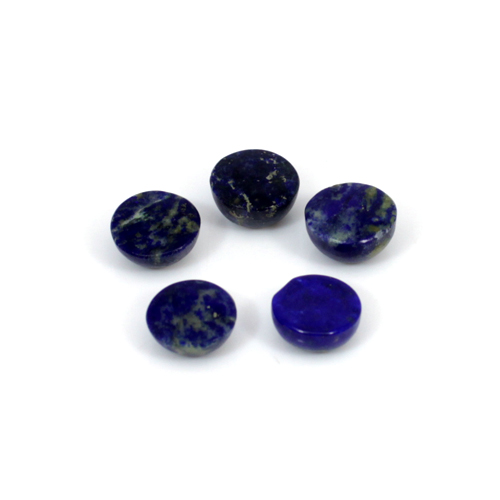 Natural Lapis Lazuli Round Cabochon 81 Cts 5 Pcs Lot 7x7mm Loose Gemstone
