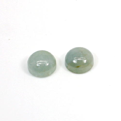 Natural Light Green Aventurine 10mm Round Cabochon 880 Cts 1 Pair Loose Gemstone