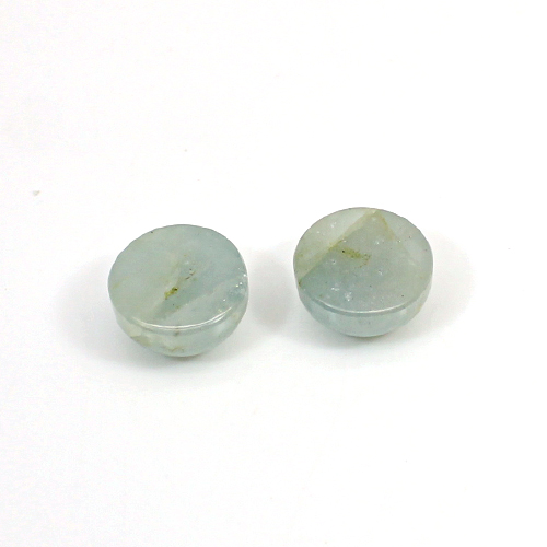 Natural Light Green Aventurine 10mm Round Cabochon 880 Cts 1 Pair Loose Gemstone