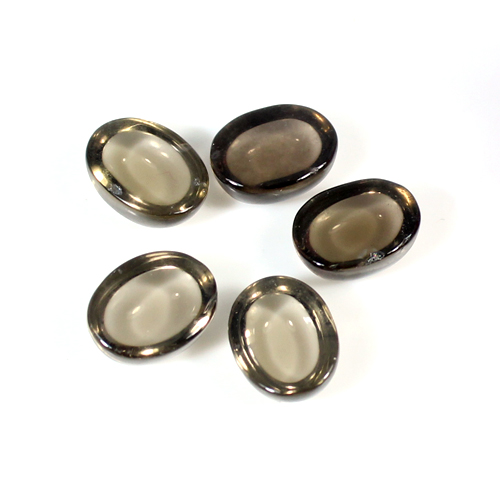 Natural Smoky Quartz Oval Cabochon 7x9mm 96 Cts 5 Pcs Loose Gemstone