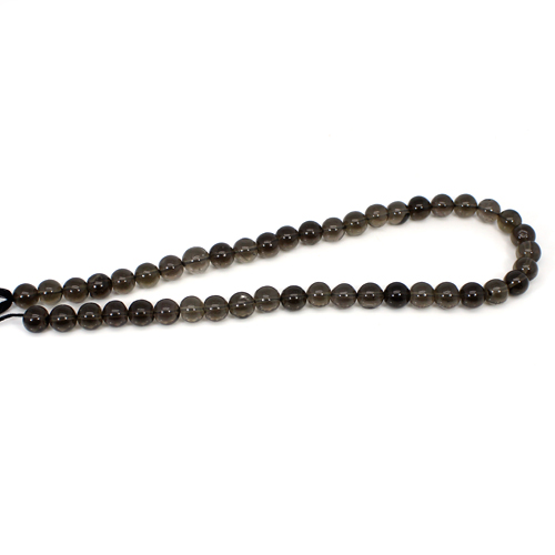 Natural Smoky Quartz Round Cabochon 8mm 14 Inch 14225 Cts Beads Strand