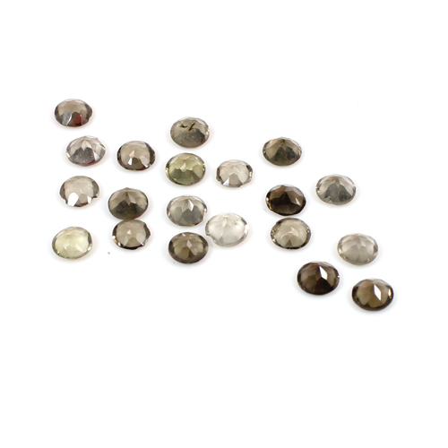 Natural Smoky Quartz Round Cut 20 Pcs 4x4mm 49 Cts Loose Gemstone