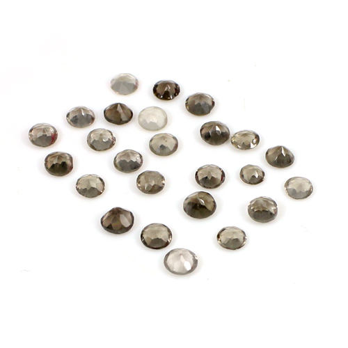 Natural Smoky Quartz Round Cut 3x3mm 29 Cts Loose Gemstone