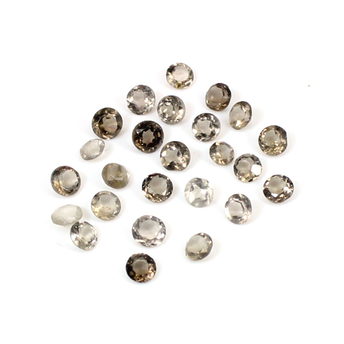 Natural Smoky Quartz Round Cut 3x3mm 29 Cts Loose Gemstone