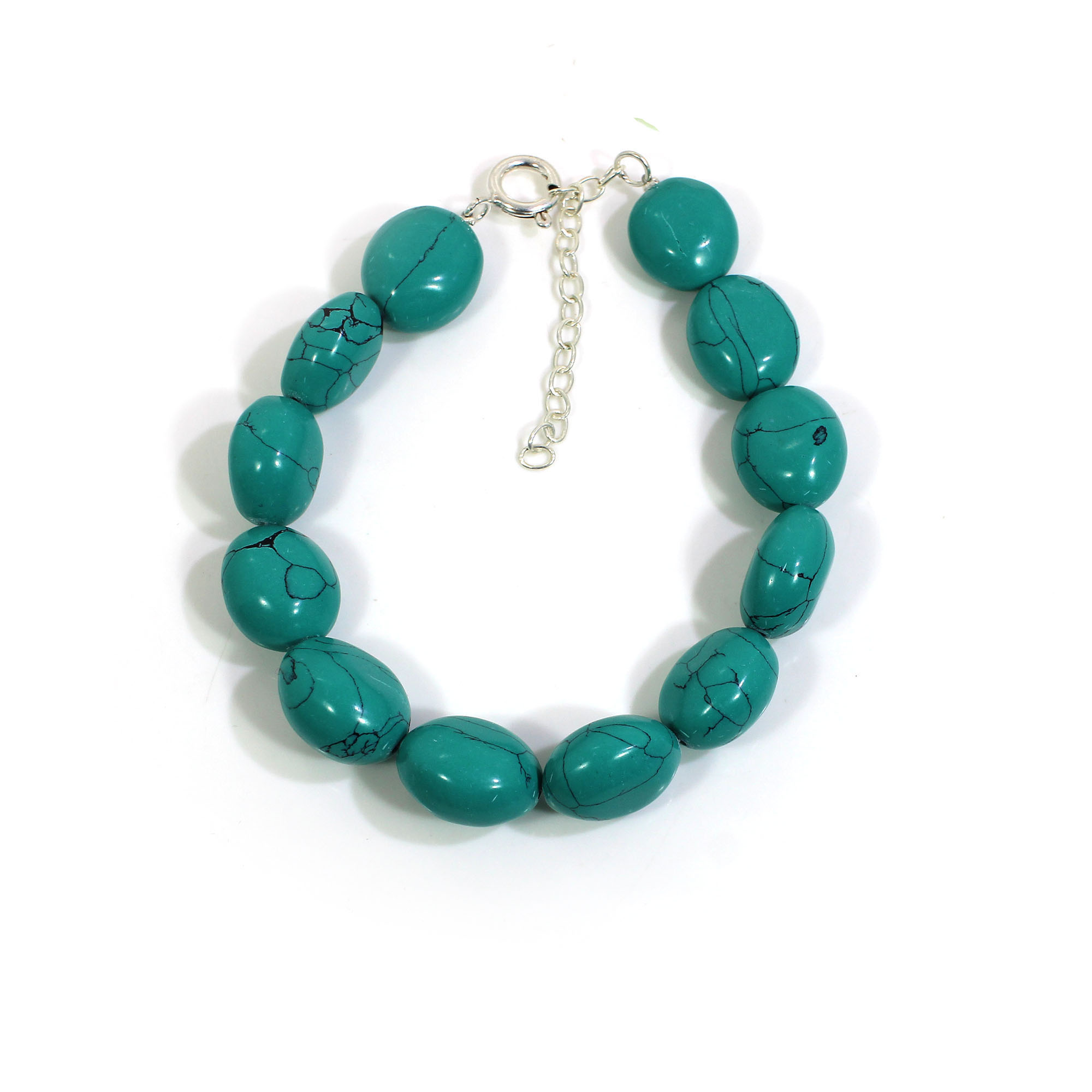 Synthetic Turquoise 16x14mm Tumble Beads 16 Inch Strand