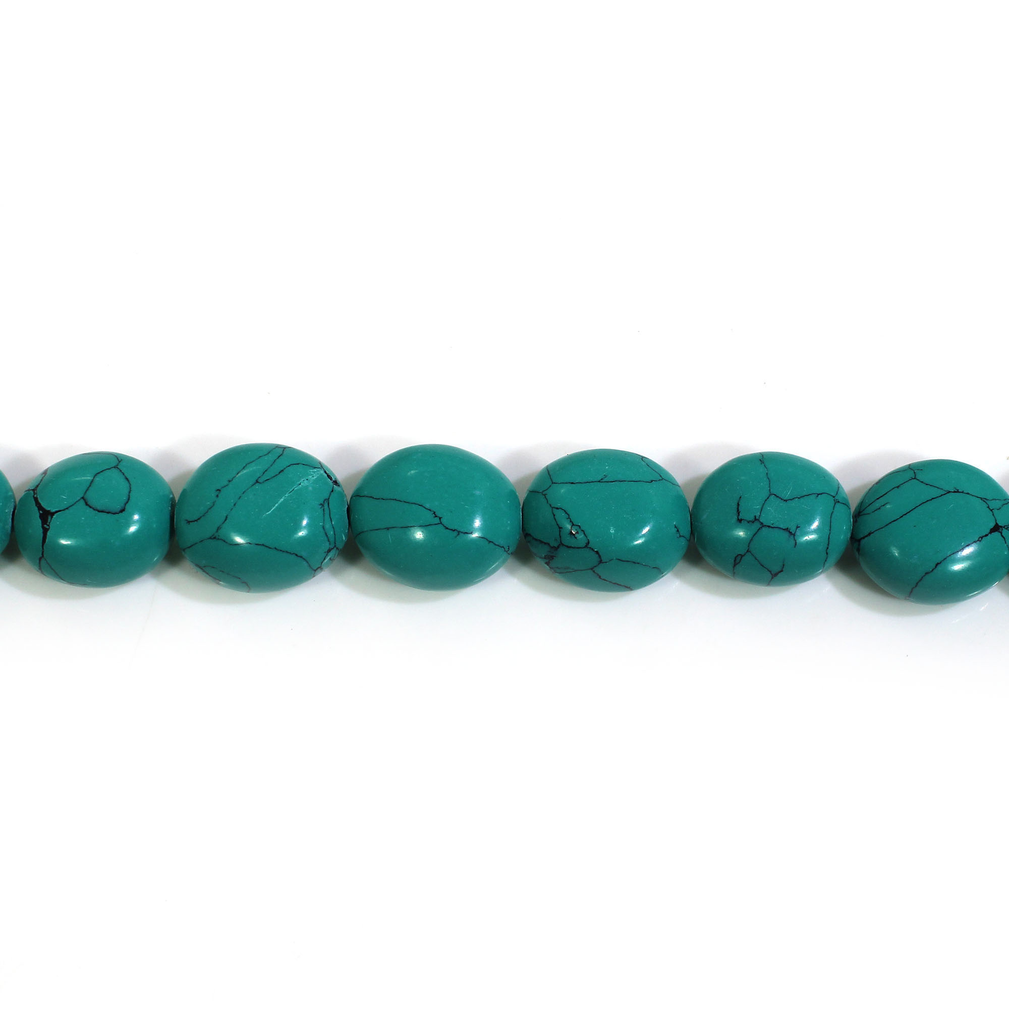 Synthetic Turquoise 16x14mm Tumble Beads 16 Inch Strand