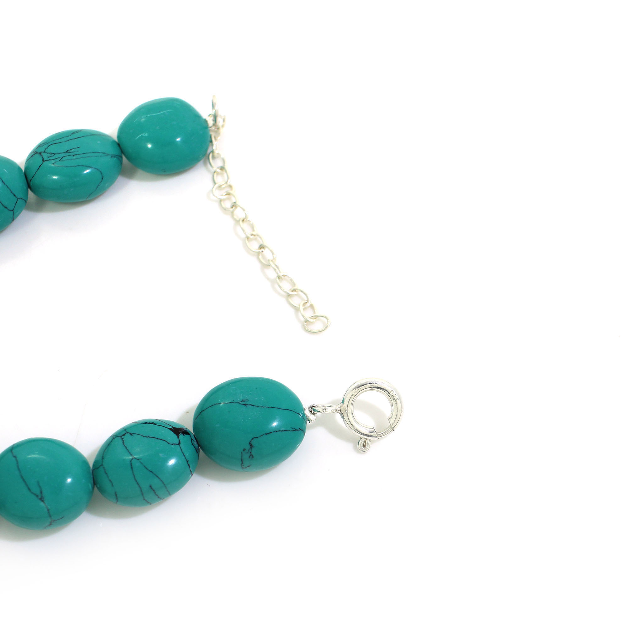 Synthetic Turquoise 16x14mm Tumble Beads 16 Inch Strand