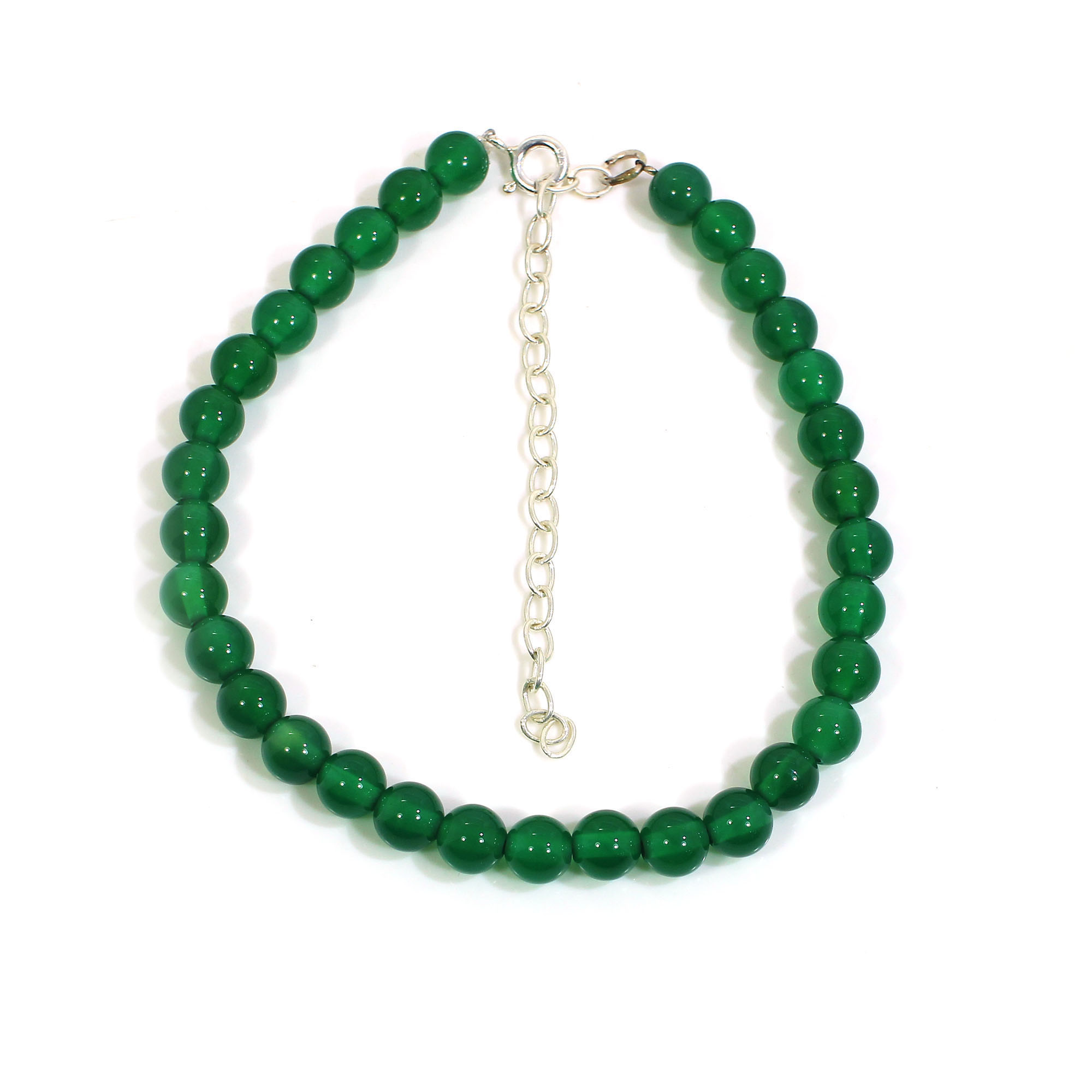 Green Onyx 6mm Round Cabochon Beads 8 Inch Strand