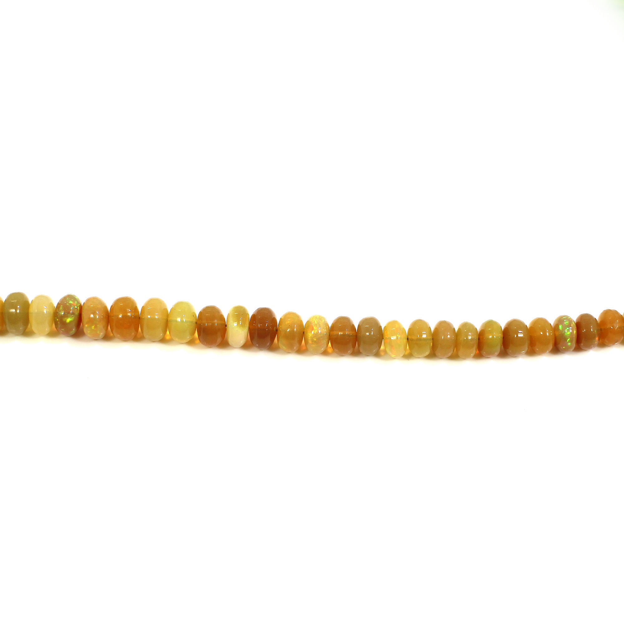 Natural Ethiopian Opal Smooth 4-6mm Roundel Shape Stone Beads