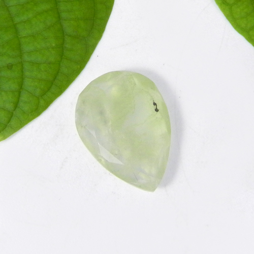 Prehnite 16x13mm Pear Faceted Cut 87 Cts