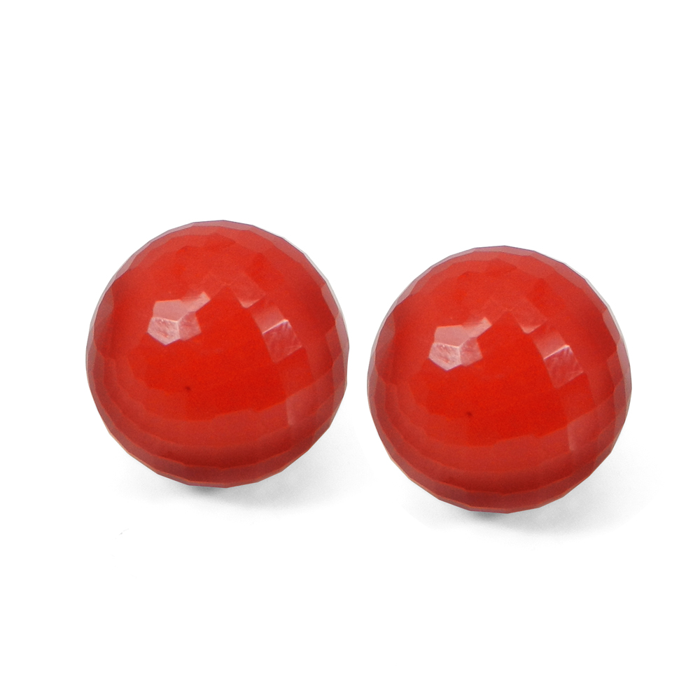 Red Coral 15mm Onion Checker Cut 228 Cts