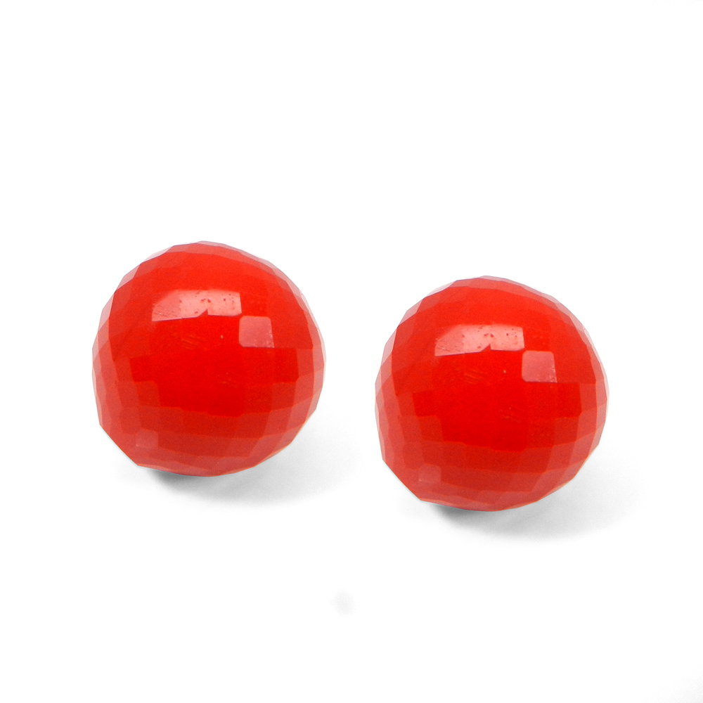 Red Coral 15mm Onion Checker Cut 228 Cts