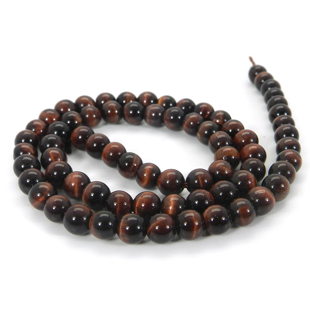 Red Tiger Eye 6mm 15 Inch Smooth Round Beads 10280 Cts