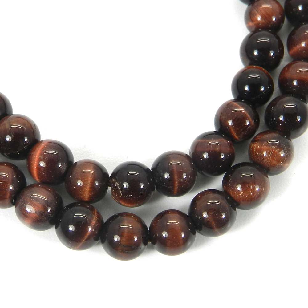 Red Tiger Eye 6mm 15 Inch Smooth Round Beads 10280 Cts
