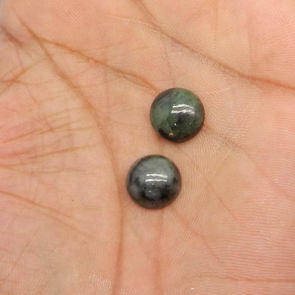 Sakota Emerald 12mm Round Cabochon 675 Cts