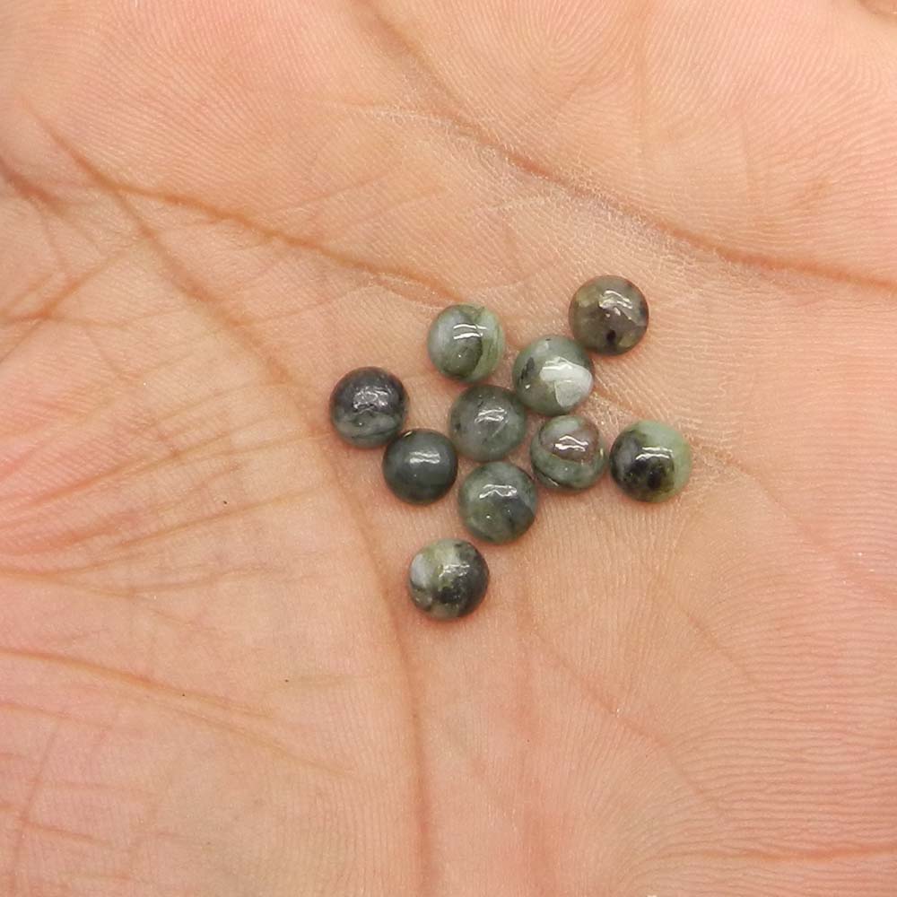 Sakota Emerald 6mm Round Cabochon 115 Cts