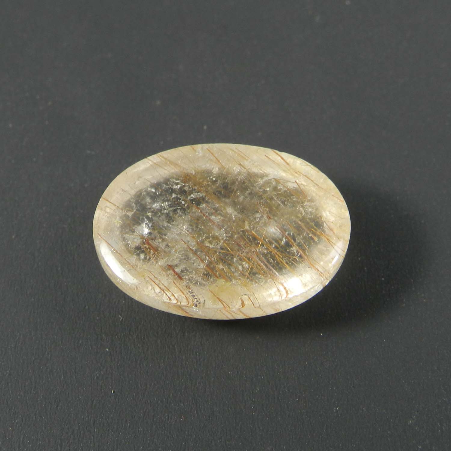 Semi precious Gemstone Golden Rutile Quartz 19x13mm Oval Cabochon 1640 Cts