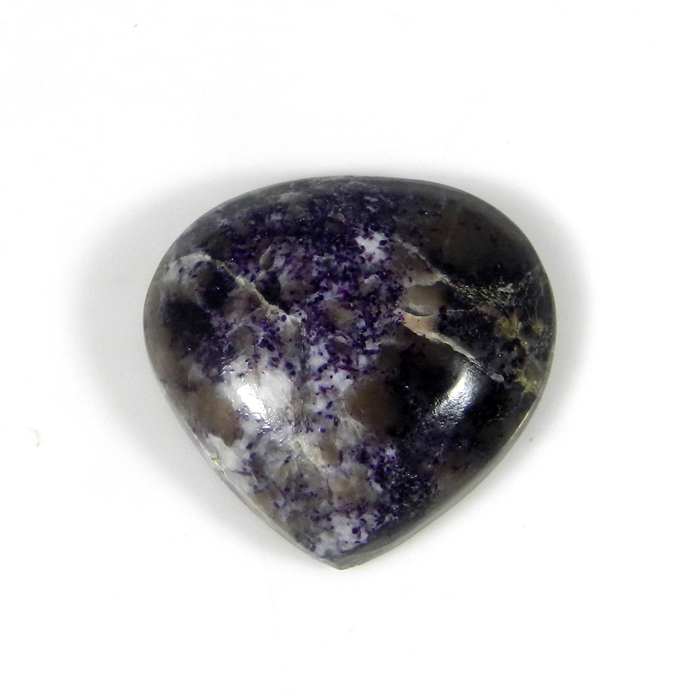 Semi Precious Gemstone Sujilite 18x18mm Heart Cabochon 1790 Cts