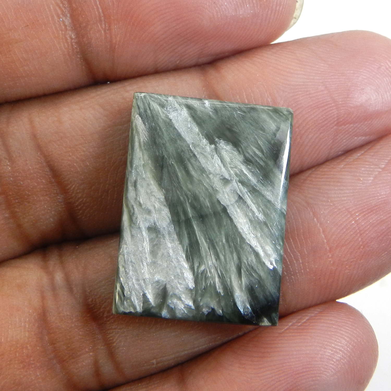 Seraphinite 24x18mm Rectangle Cabochon 20.55 Cts