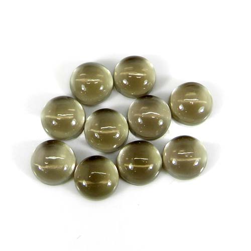 Smoky Quartz 8x8mm Round Cabochon 200 Cts