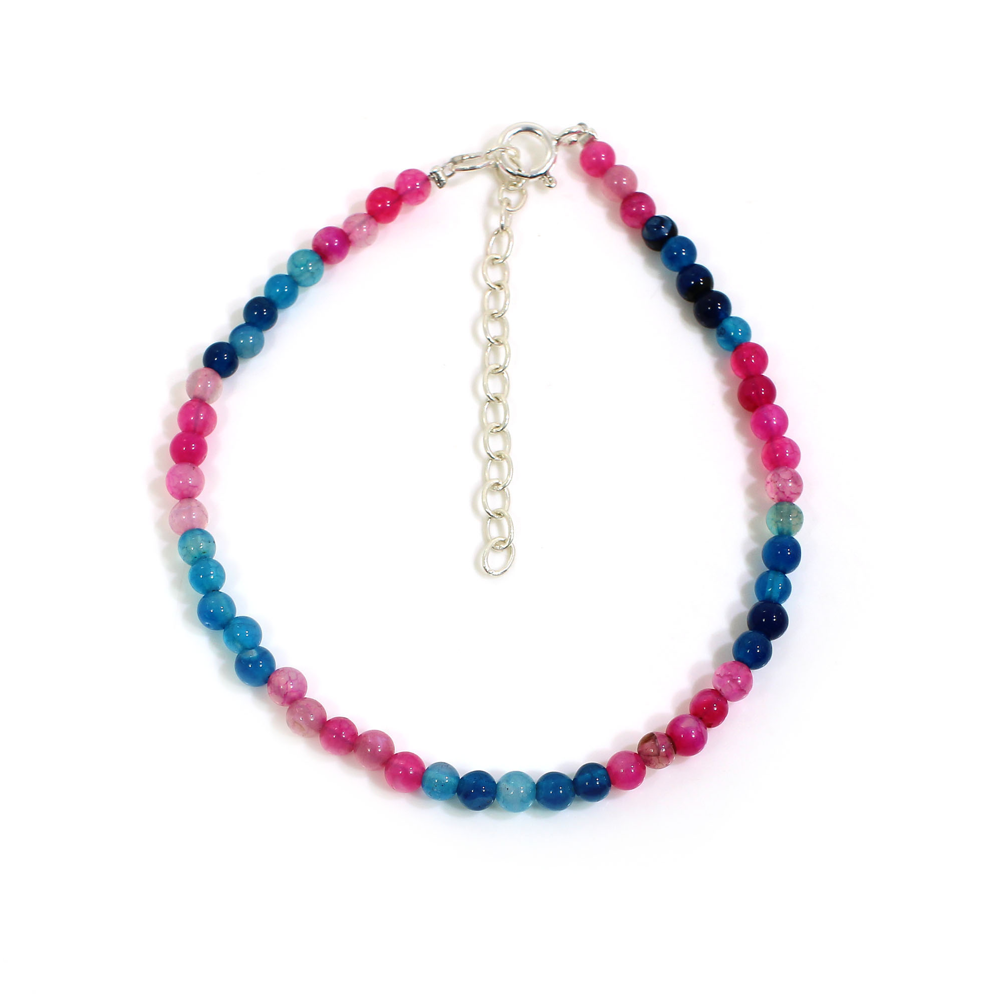 Multi Agate 4mm Round Cabochon Beads 8 Inch Strand480 Gram