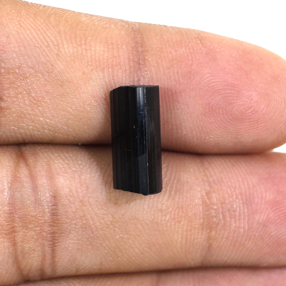 Natural Black Tourmaline 14x6mm Raw Rock 5.85 Cts