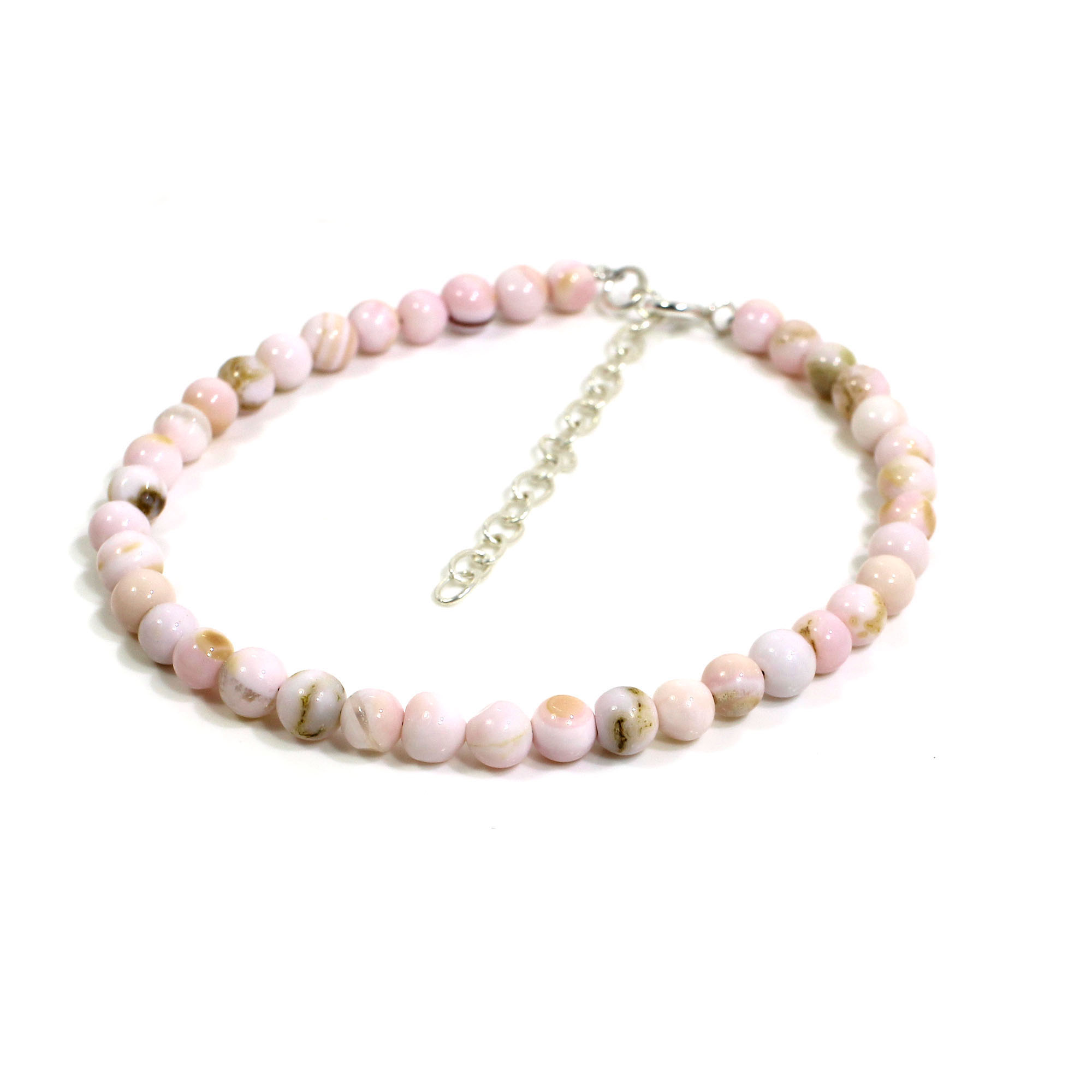 Natural Opal 5mm Round Cabochon Beads 8 Inch Strand