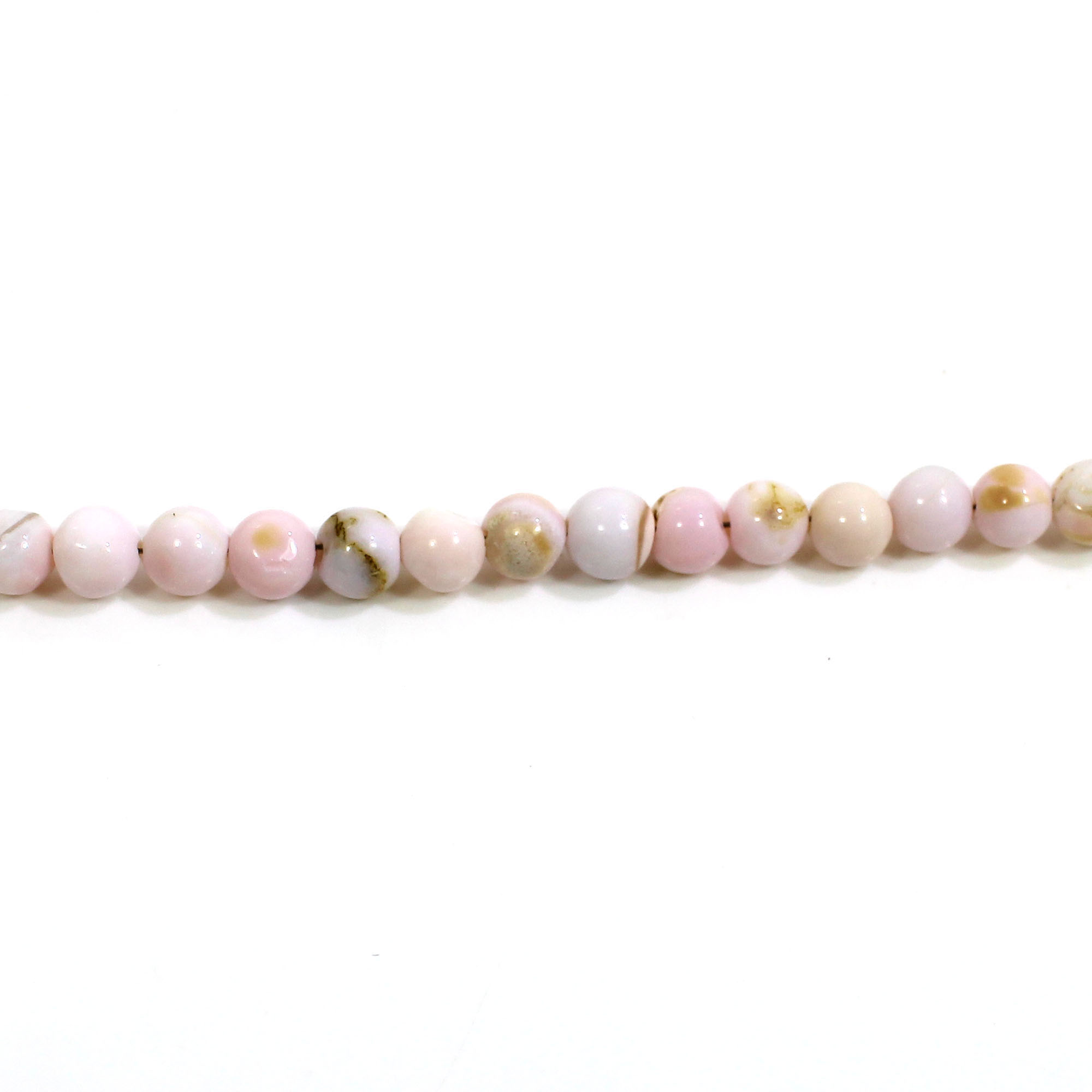 Natural Opal 5mm Round Cabochon Beads 8 Inch Strand