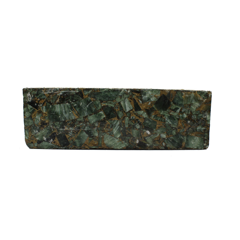 Seraphinite Copper 130x42mm Rough Slab 90360 Gms