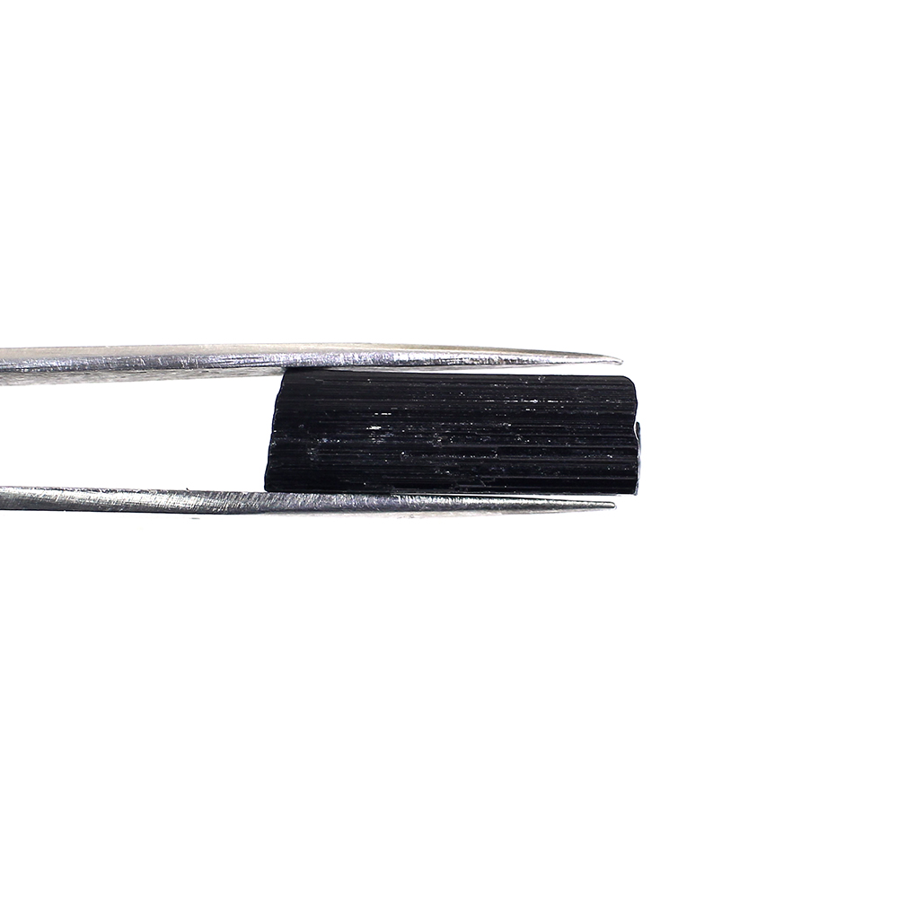 Natural Black Tourmaline 10x5mm Raw Rock 385 Cts