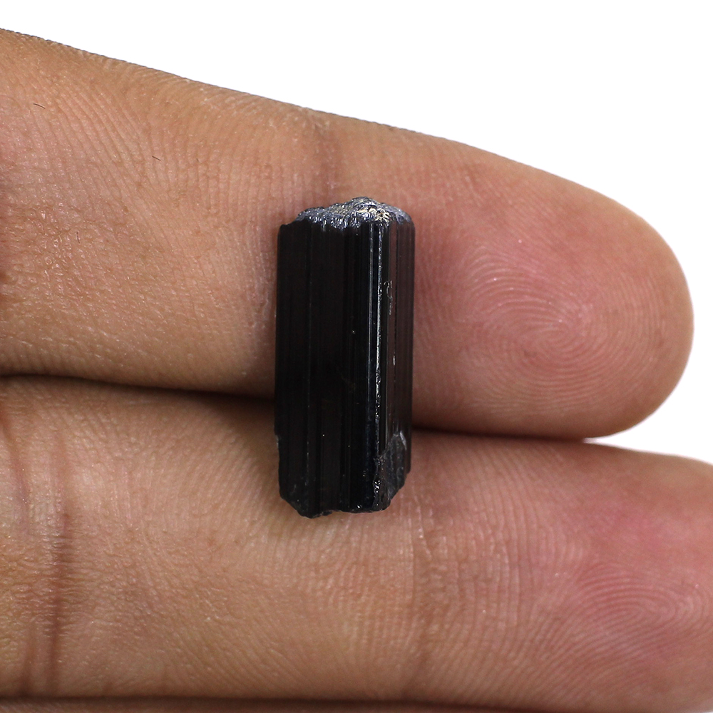 Natural Black Tourmaline 17x6mm Raw Rock 890 Cts