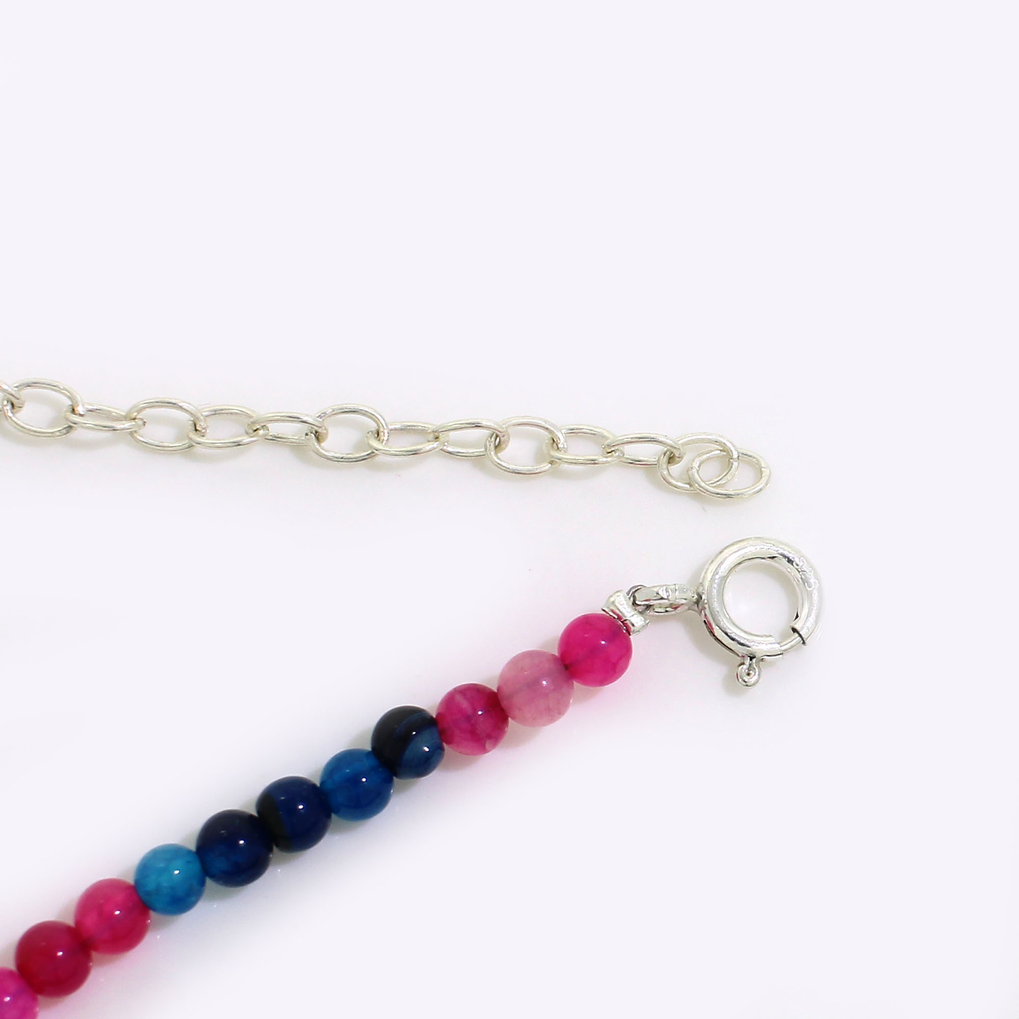 Multi Agate 4mm Round Cabochon Beads 8 Inch Strand480 Gram