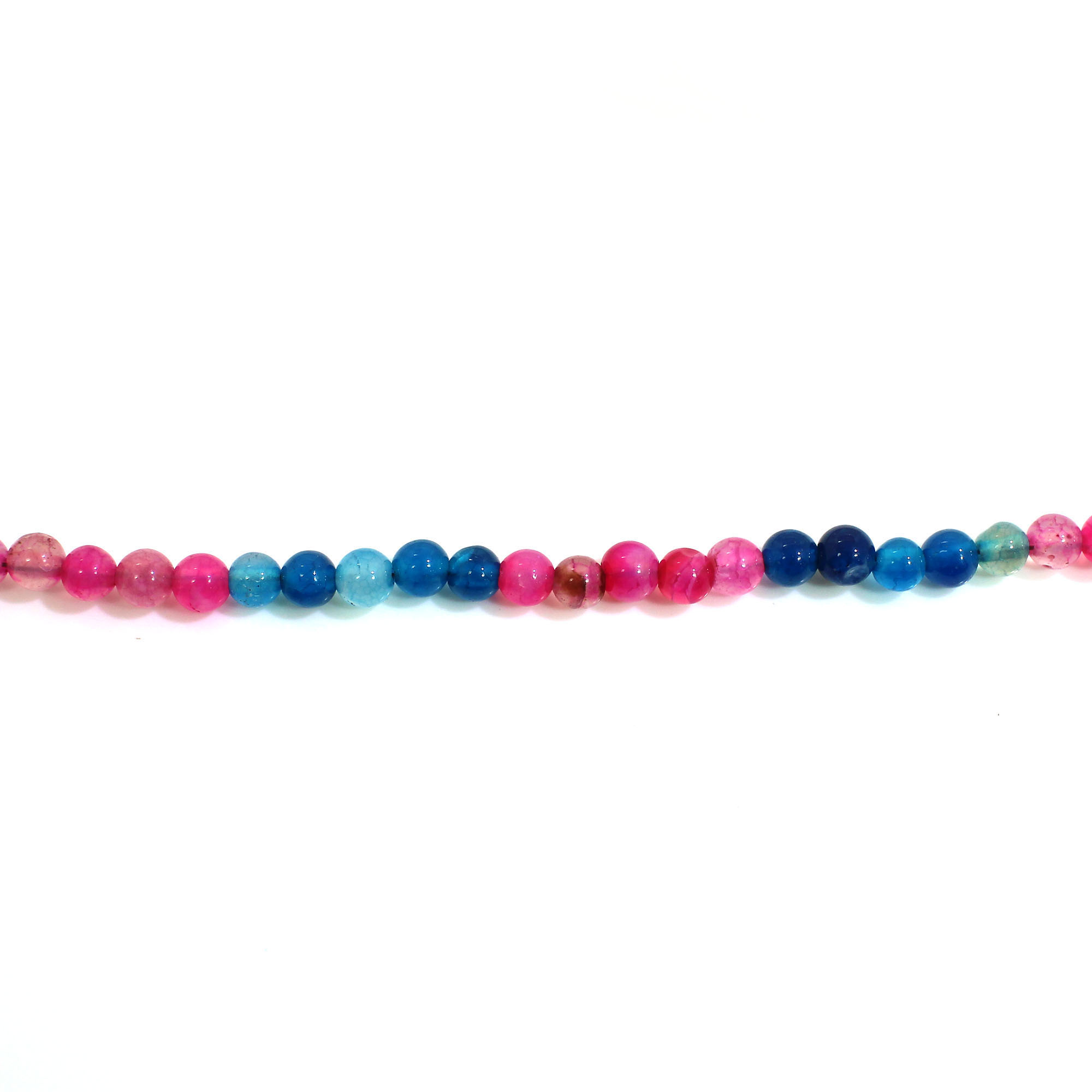 Multi Agate 4mm Round Cabochon Beads 8 Inch Strand480 Gram