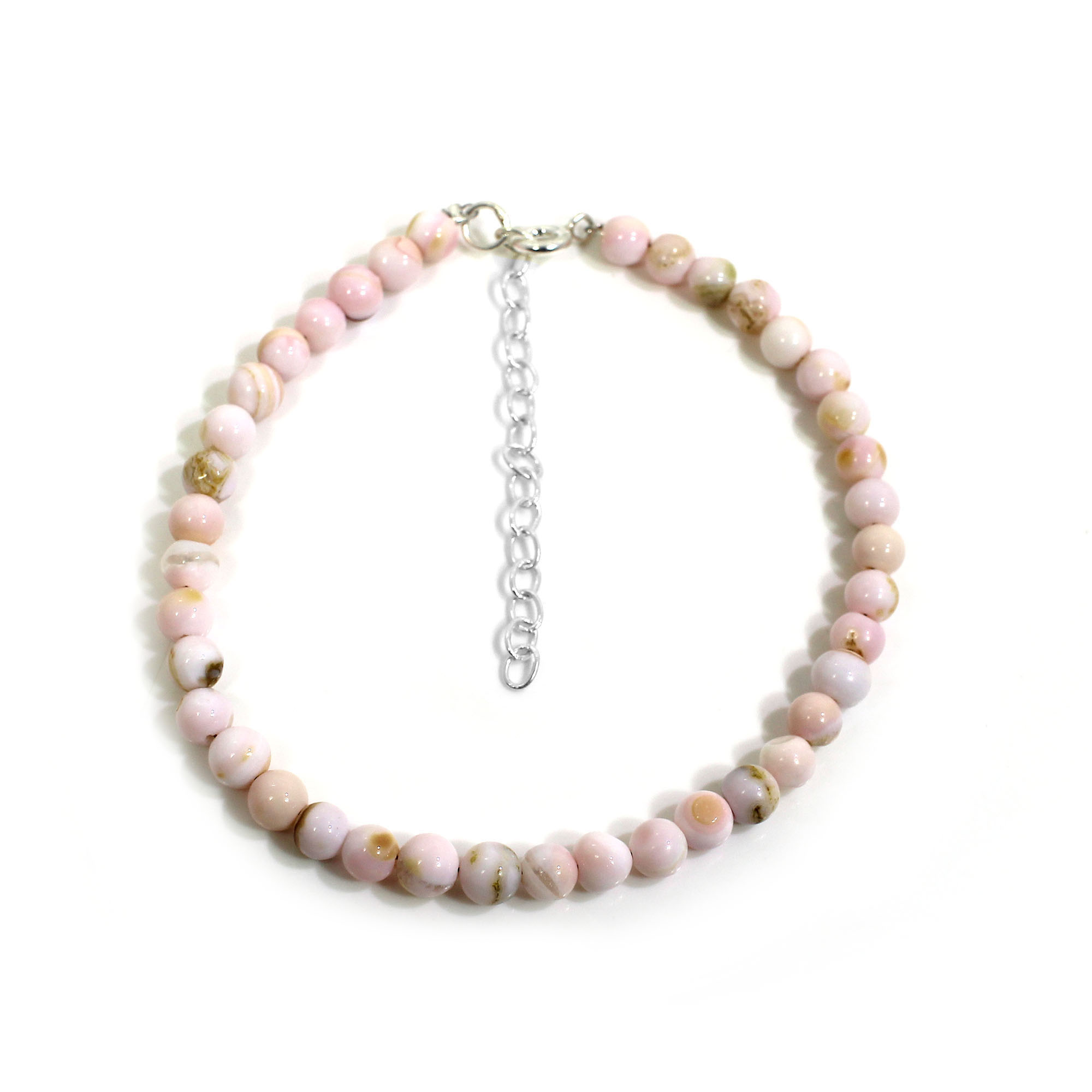 Natural Opal 5mm Round Cabochon Beads 8 Inch Strand