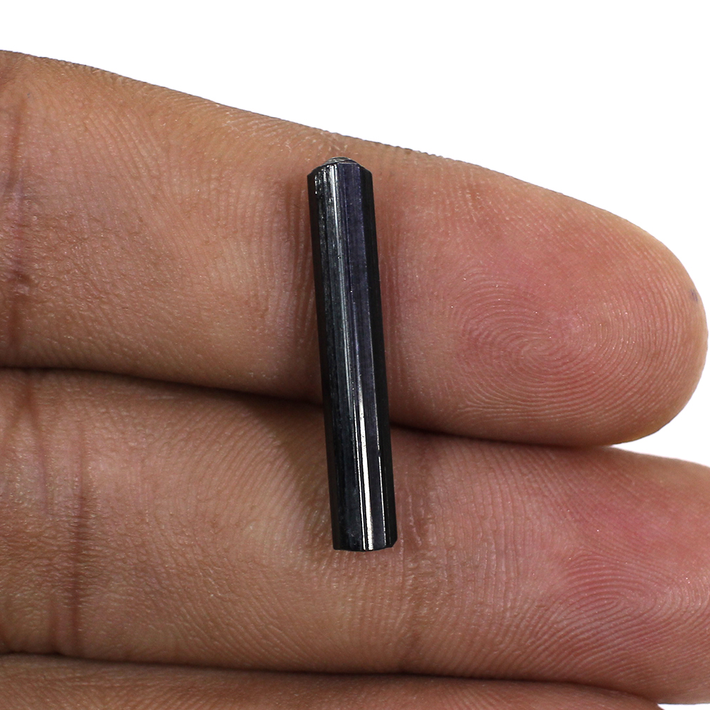 Natural Black Tourmaline 23x3mm Raw Rock 395 Cts