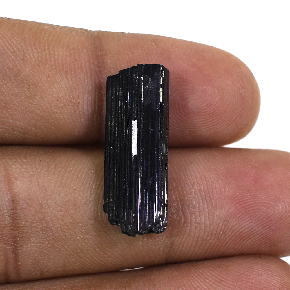 Natural Black Tourmaline 23x9mm Raw Rock 1085 Cts