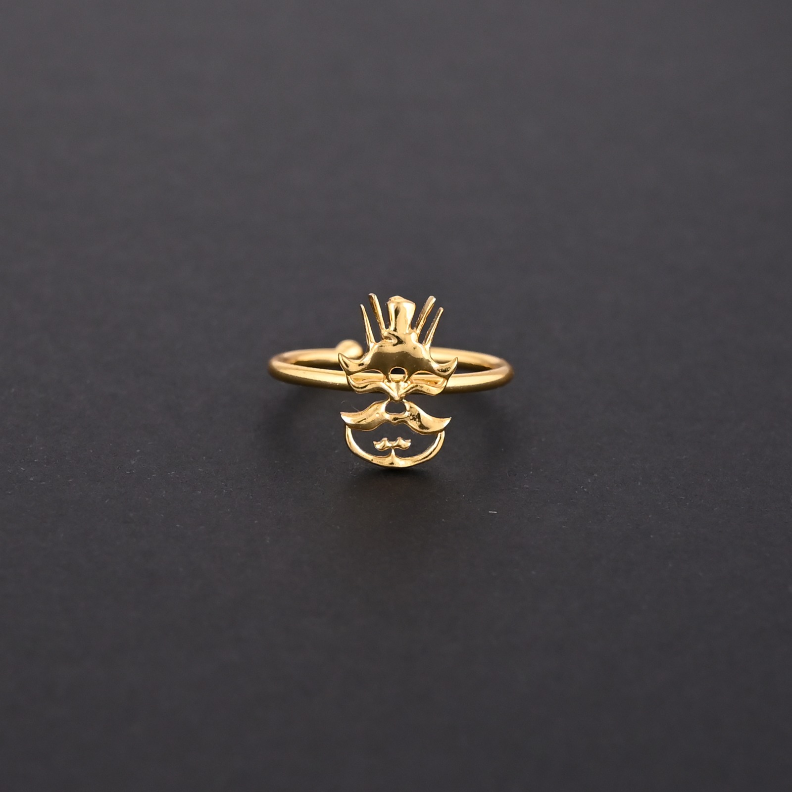 Designer 925 Sterling Silver Adjustable Ring Gold Plated Jewelry for Unisex