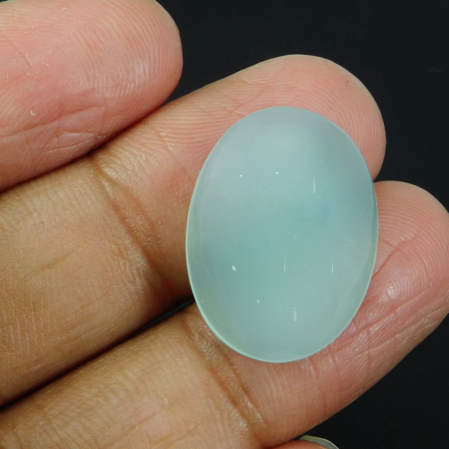 Wholesale Gemstone Aqua Chalcedony 23x17mm Oval Cabochon 2040 Cts