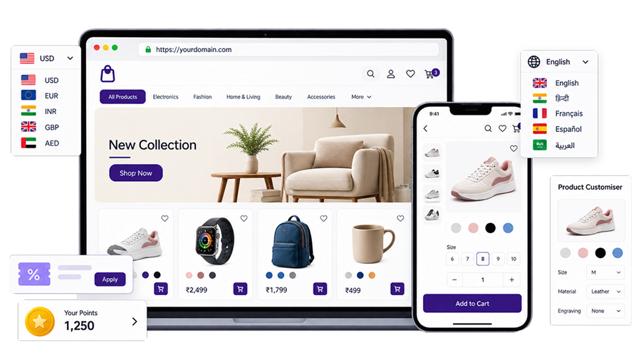 Website storefront preview