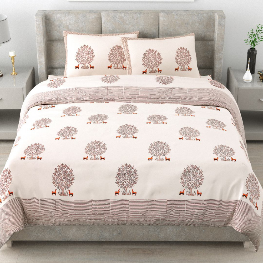 Image of Amraai Super King Size  Cotton Bedsheet