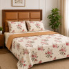 Blush Bloom Super King Size Twill Cotton Bedsheet