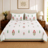 GulBahaar Percale Cotton Handblock Super King Size Bedsheet