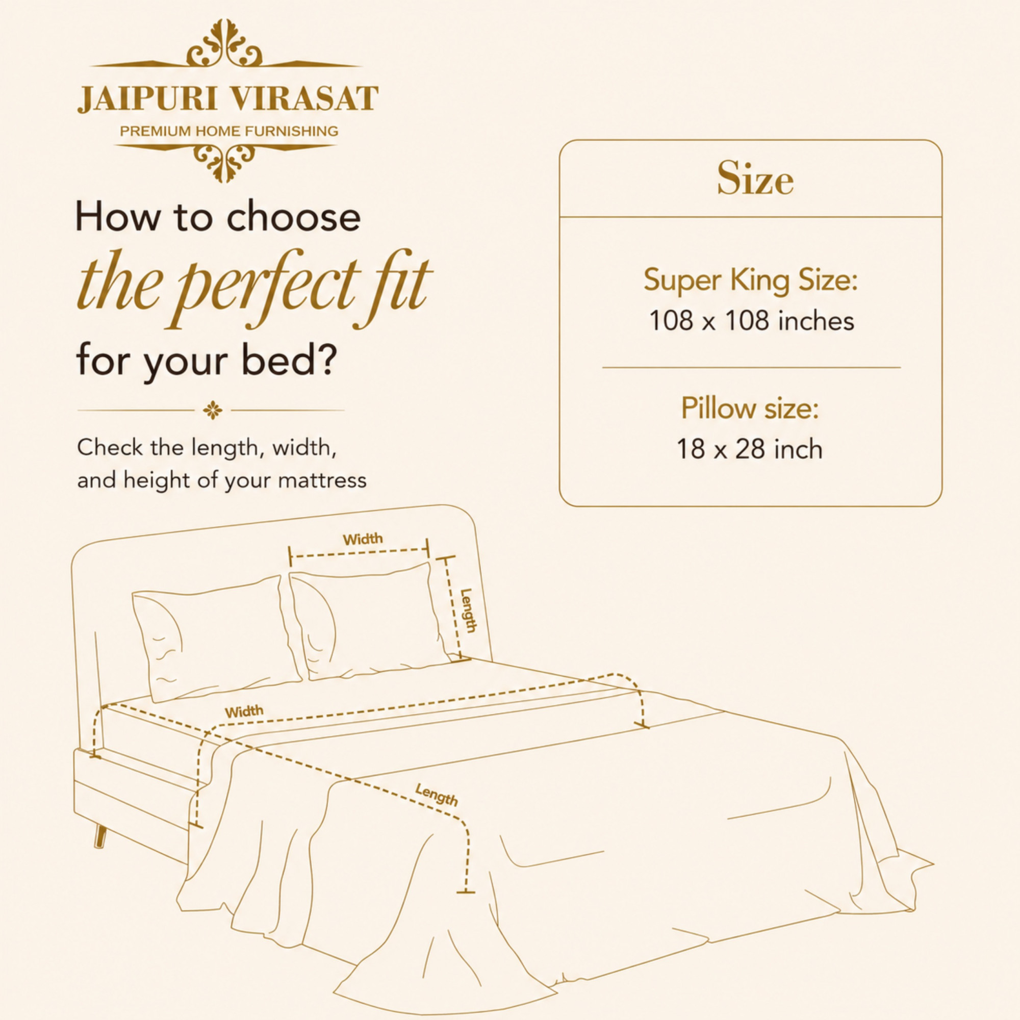 Heritage Mosaic  Pure Cotton Super King Size Bedsheet