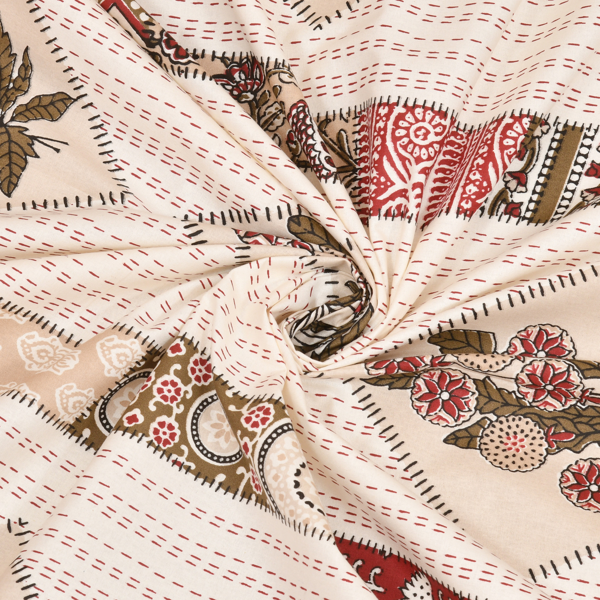 Heritage Patch Pure Cotton Super King Size Bedsheet