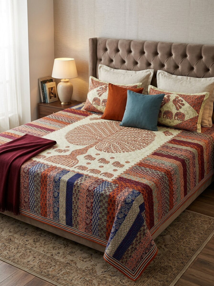 Image of Mandala Tree Barmeri  King Size Bedsheet